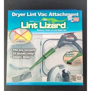 Lint Lizard Dryer Vac Attachment Vacuum Remove Lint From Dryers 43" NEW/SEALED